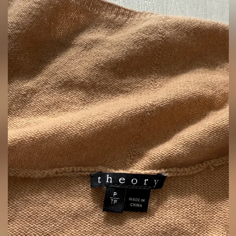 Theory 100% Cashmere Open Front Cardigan Size Petite - Picture 7 of 8
